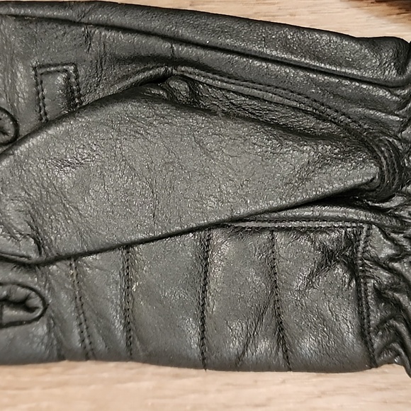 Harley-Davidson Gloves Black Leather Padded Motorcycle Riding Ladies Size Small - Picture 7 of 12